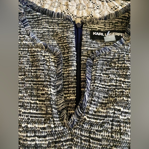 💥Karl Lagerfeld Paris Tweed-look Pocket Dress💥 NWT - Picture 4 of 12